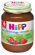 Хипп пюре ЛЕСНЫЕ ЯГОДЫ ЯБЛОКИ 125гр  с 6 мес