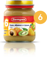 СэмперПюре 200г КивиАбрГруша 4382 с 5 мес