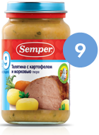 СэмперПюре 200г ТелятКартМорк 4255 с 8 мес