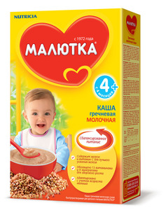 МалюткаКашаМол 250г Греч с 4мес