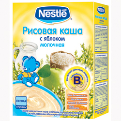 НестлеКашаМОЛ 250г Рис (Диет) Яблоко 4 мес