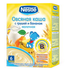 НестлеКашаМОЛ 250г ОвесГрушаБанан с 6 мес