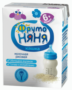 ФрутоНяняКашаМОЛ 200г Рис с 4 мес