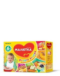 МалюткаКашаМол РадугаВкусов 5*35 Мультипак с 6мес