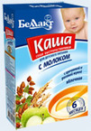 БелактКашаМОЛ 250г ГРЕЧКА РИС ЯБЛ с 6 мес