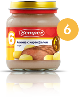 СэмперПюре 135г Конина картоф 4291 с 6 мес