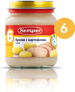СэмперПюре 135г Кролик картоф 4294 с 6 мес