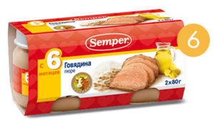 СэмперПюре 160г Говядина с 8мес