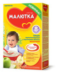 МалюткаКашаМол 200г МультизлакКусочЯбл с 8 мес