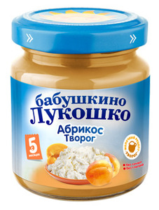 БабЛукПюреТ100г АбрикосТворог 5 м