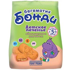 Печенье Бонди Бегемотик-обогащен магнием  200гр 5мес