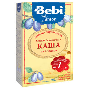 Bebi мюсли вишня банан каша