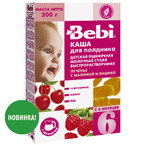 БебиКашаМОЛ 200г ПЕЧЕНЬЕ МАЛИНА ВИШНЯ д/полдника с 6 мес