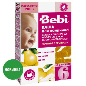 БебиКашаМОЛ 200г ПЕЧЕНЬЕ ГРУША д/полдника с 6 мес