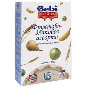 БебиКашаPremМОЛ 250г ЗлакиФрукты с 6 мес