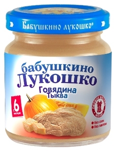 БабЛукПюре100г Рыжик(говяд тыква) 7м
