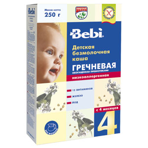 БебиКашаБ/М 250г ГречНизАл ОбогПребиот 4мес