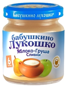 БабЛукПюреНеж 100г ЯблГрушСливки  с 6 мес