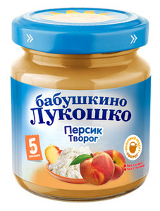 БабЛукПюреТ100г ПерсикТворог 5 м