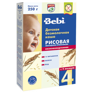 БебиКашаБ/М 250г РИС НИЗКОАЛЛЕРГЕН 4 мес