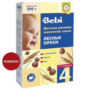 БебиКашаМОЛ 200г ЛЕСНОЙ ОРЕХ 4 мес