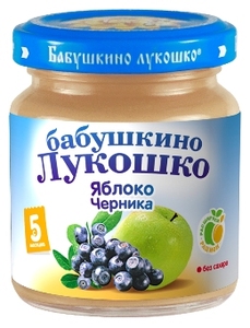 БабЛукПюре100г ЯблЧерника 5м