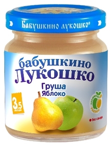 БабЛукПюре100г ГрушаЯблоко 3,5м  223